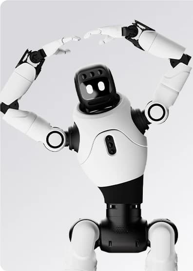 Official X2 Ultra render with both articulated arms raised above its head