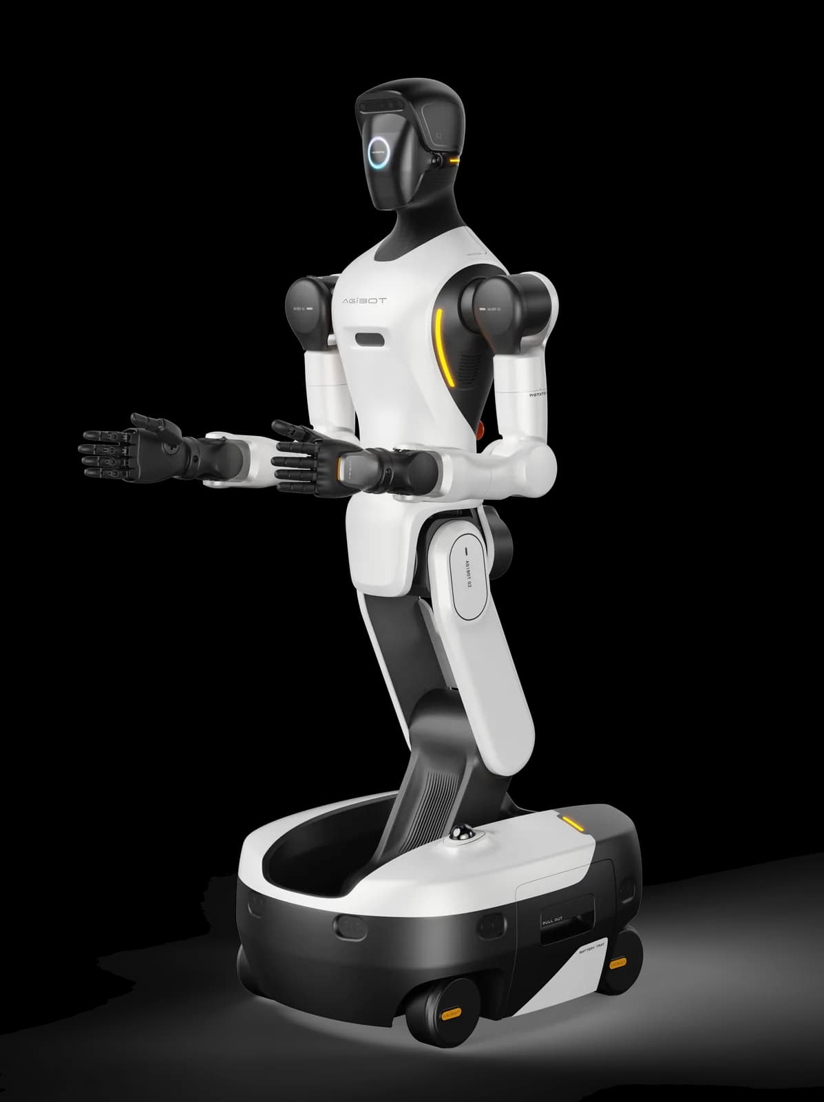 AGIBOT G2 humanoid robot with both arms extended forward