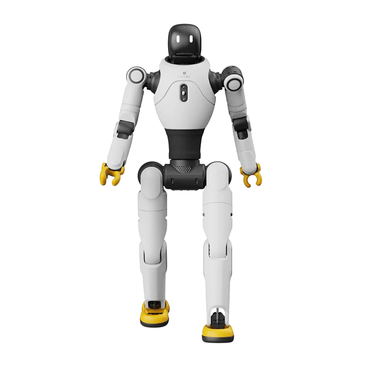AGIBOT X2 Ultra humanoid robot posing with both arms raised