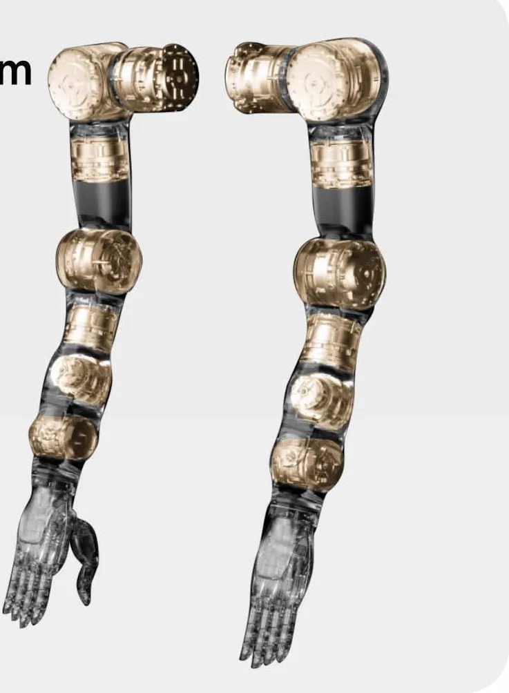 Cutaway render of the AGIBOT G2 force-controlled arms